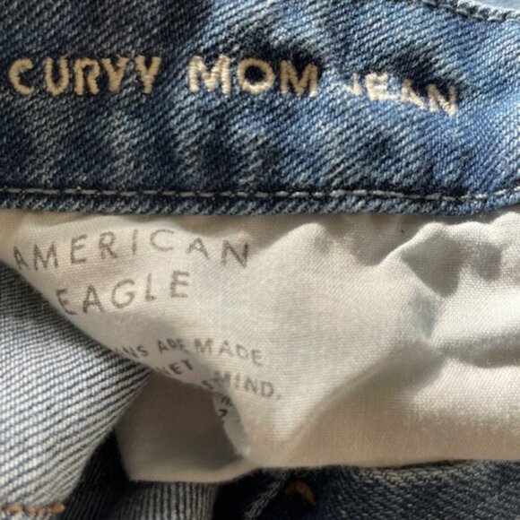 American Eagle Curvy Mom Stretch Jeans High Rise Classic Jeans 12 Short - Picture 5 of 6